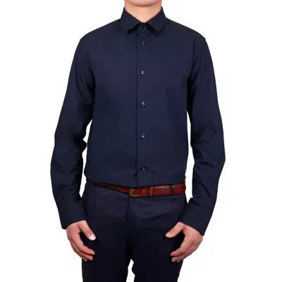 Cavalli Class Mens Navy Dress Shirt In Blue