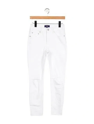 Pre-owned Cavalli Class Mid-rise Skinny Leg Jeans In White