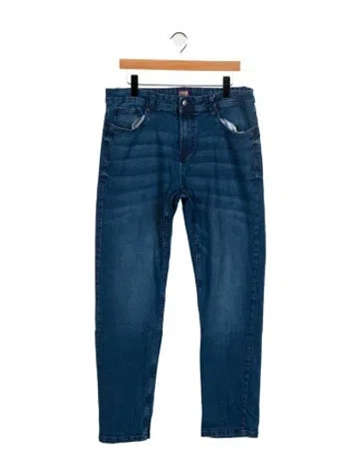 Pre-owned Cavalli Class Mid-rise Straight Leg Jeans In Blue