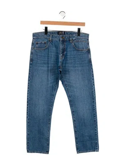 Pre-owned Cavalli Class Mid-rise Straight Leg Jeans In Blue