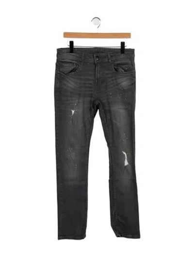 Pre-owned Cavalli Class Mid-rise Straight Leg Jeans In Gray