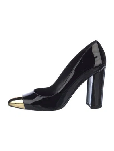 Pre-owned Cavalli Class Patent Leather Colorblock Pattern Pumps In Multi