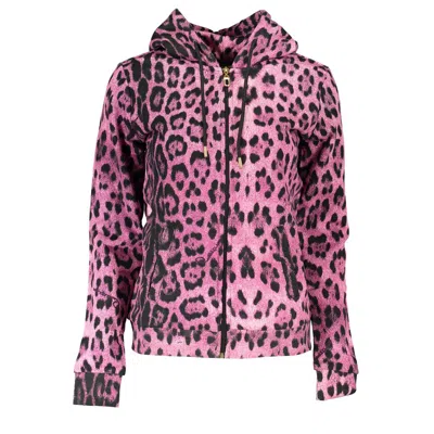 Cavalli Class Pink Cotton Sweater