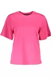 CAVALLI CLASS PINK COTTON TOPS & T-SHIRT