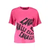 Cavalli Class Woman T-shirt Fuchsia Size L Cotton