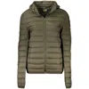 Cavalli Class Quilted Hooded Jacket In Green