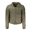 Cavalli Class Hooded Quilted Jacket In Green
