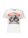 Cavalli Class Print-detail Round-neck T-shirt In White