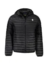 Cavalli Class Quilted Hooded Jacket In Black
