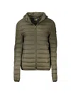 Cavalli Class Quilted Hooded Jacket In Green