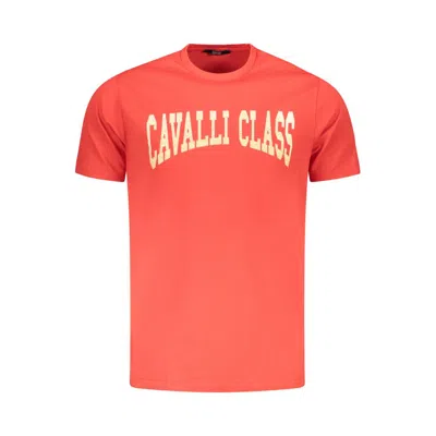 Cavalli Class Red Cotton Men T-shirt