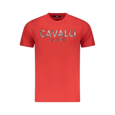 Cavalli Class Red Cotton Men T-shirt