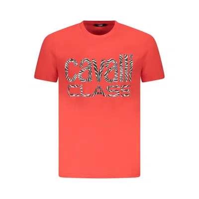 Cavalli Class Red Cotton Men T-shirt