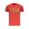 Cavalli Class Red Cotton Men T-shirt