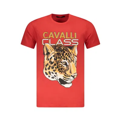 Cavalli Class Red Cotton Men T-shirt
