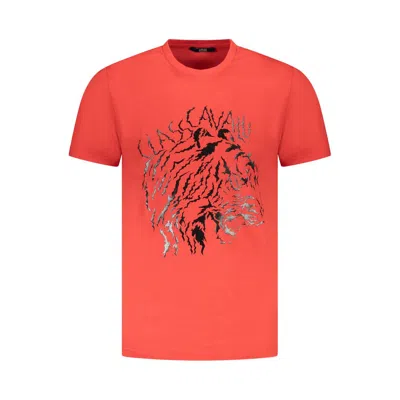 Cavalli Class Tiger-print Cotton T-shirt In Red