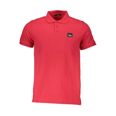Cavalli Class Red Cotton Polo Shirt In Pink