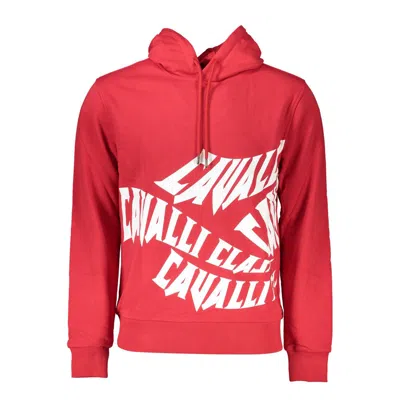 Cavalli Class Red Cotton Sweater In Pink