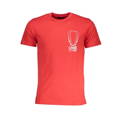 Cavalli Class Red Cotton T-shirt In Beige