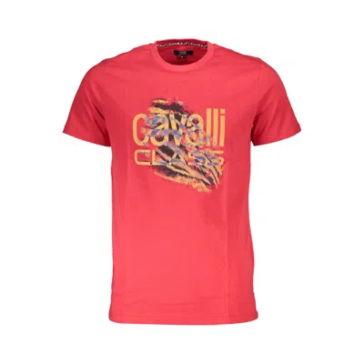 Cavalli Class Animal-print Logo-print T-shirt In Red