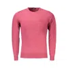 Cavalli Class Red Viscose Men Sweater In Pink