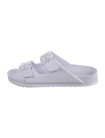 Pre-owned Cavalli Class Rubber Slides In White