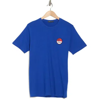 Cavalli Class Short Sleeve Graphic Print T-shirt In Blue