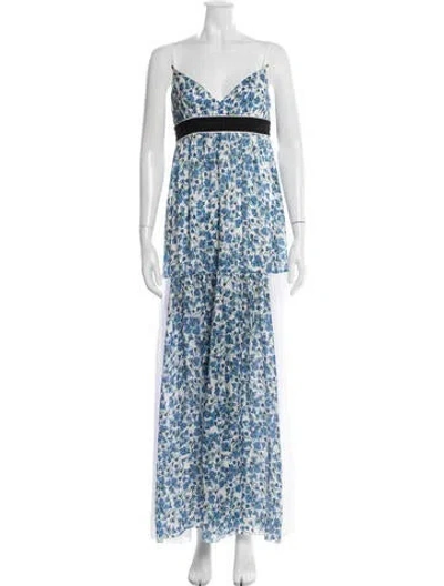 Pre-owned Cavalli Class Silk Long Dress In Multi