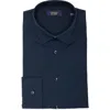 Cavalli Class Slim Fit Stretch Cotton Dress Shirt In Navy