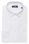 Cavalli Class Slim Fit Textured Dress Shirt In White