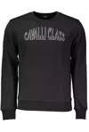 Cavalli Class Black Cotton Men Sweater In Black