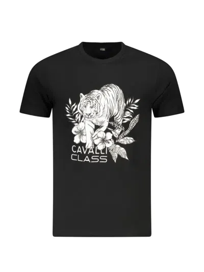 Cavalli Class Tiger-print T-shirt In Black