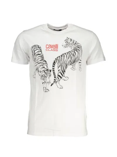 Cavalli Class Tiger-print T-shirt In White
