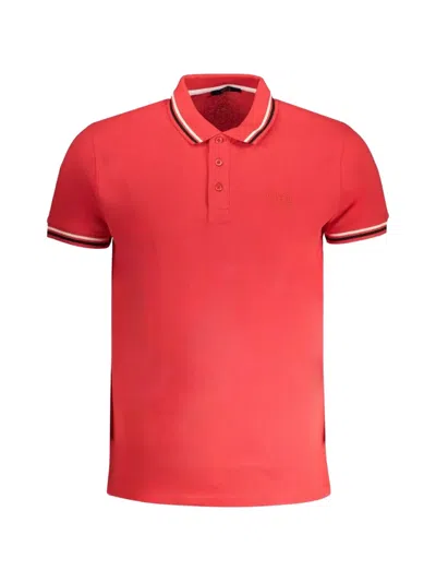 Cavalli Class Tipping-detail Cotton Polo Shirt In Red