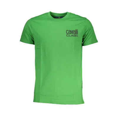 Cavalli Class Verde Cotton Men T-shirt In Green