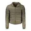 Cavalli Class Hooded Quilted Jacket In Green