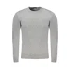 Cavalli Class Crew-neck Embroidered-logo Sweater In Gray