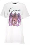 Cavalli Class White Cotton Dress In White