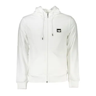 CAVALLI CLASS CAVALLI CLASS WHITE COTTON MEN'S HOODED MEN'S SWEATER