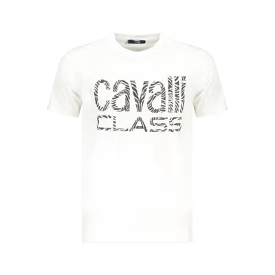 Cavalli Class White Cotton Men T-shirt