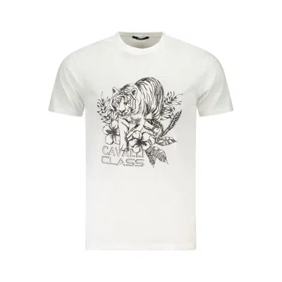 Cavalli Class White Cotton Men T-shirt