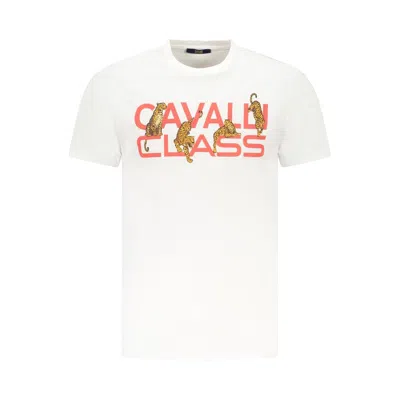 Cavalli Class White Cotton Men T-shirt