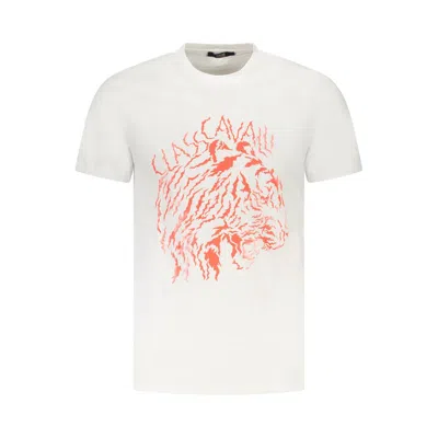 Cavalli Class Tiger-print Cotton T-shirt In White