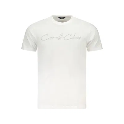 Cavalli Class White Cotton Mens Tshirt