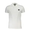 Cavalli Class White Cotton Men Polo Shirt