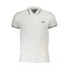 Cavalli Class Brown Cotton Men Polo Shirt In White