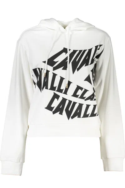 Cavalli Class White Cotton Sweater