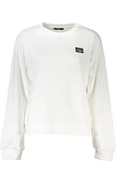 Cavalli Class White Cotton Sweater