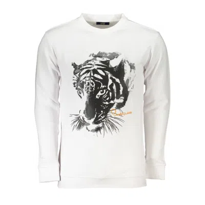 Cavalli Class White Cotton Jumper