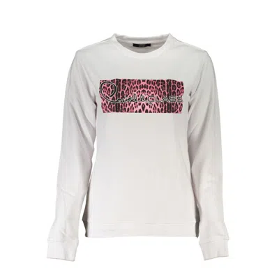 Cavalli Class Leopard-print Logo-print Sweatshirt In White